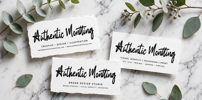Authentic Montting Font Poster 2