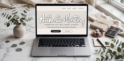Authentic Montting Font Poster 10