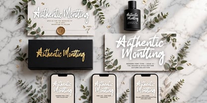 Authentic Montting Font Poster 11