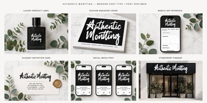 Authentic Montting Font Poster 1