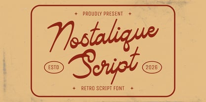 Nostalique Script Font Poster 1