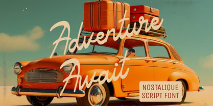 Nostalique Script Font Poster 2