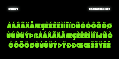 Bumps Font Poster 4