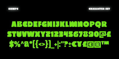 Bumps Font Poster 3
