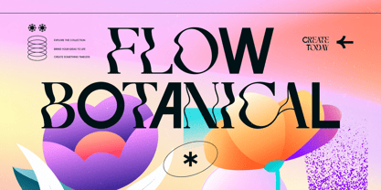 Flow Botanical Font Poster 1