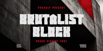Brutalist Block Font Poster 1