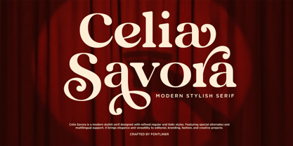 Celia Savora Font Poster 1