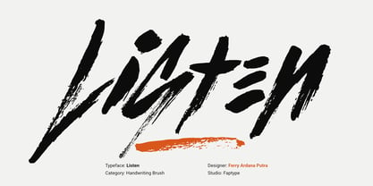 Listen Brush Font Poster 1