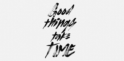 Listen Brush Font Poster 3