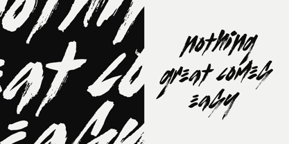 Listen Brush Font Poster 11