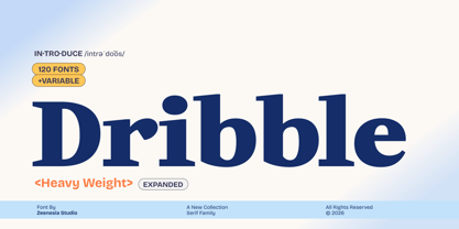 Dribble Font Poster 1