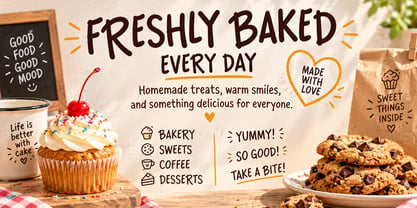 Bakly Cake Font Poster 2