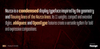 Nazca Font Poster 2