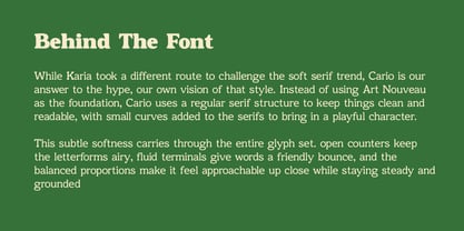 Cario Font Poster 2