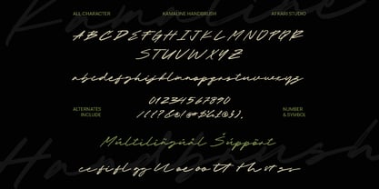 Kamaline Handbrush Font Poster 10