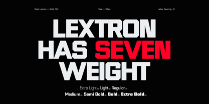 Lextron Font Poster 3