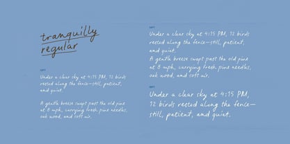 Tranquilly Font Poster 10