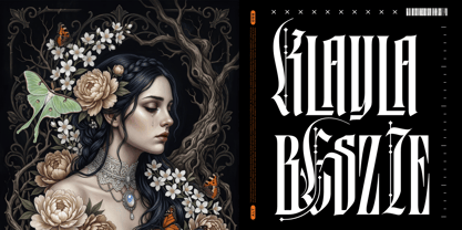 Black Letterfly Font Poster 11