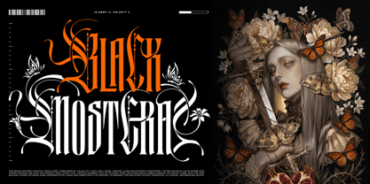 Black Letterfly Font Poster 8