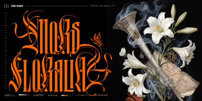 Black Letterfly Font Poster 12