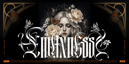 Black Letterfly Font Poster 14