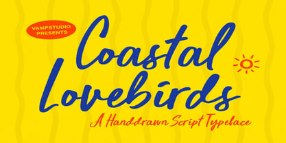 Coastal Lovebirds Font Poster 1