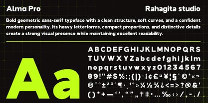 Alma Pro Font Poster 3