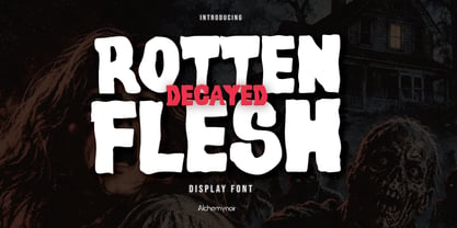 Rotten Flesh Decayed Font Poster 1