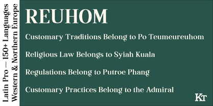 Reuhom Font Poster 3