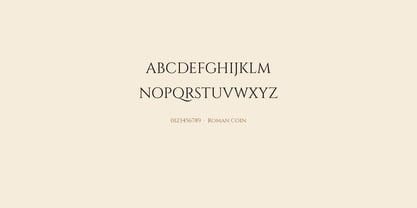 Roman Coin Trajan Font Poster 2