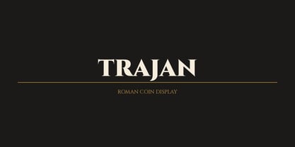 Roman Coin Trajan Font Poster 1