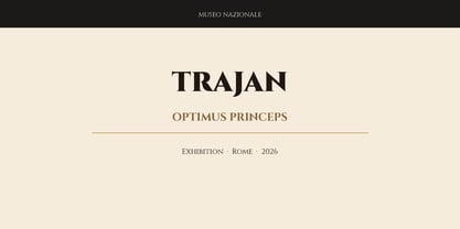 Roman Coin Trajan Font Poster 14