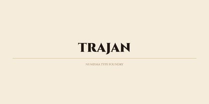 Roman Coin Trajan Font Poster 8