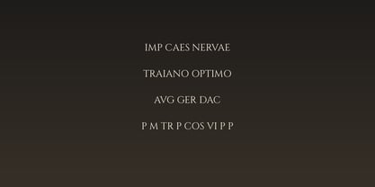 Roman Coin Trajan Font Poster 9