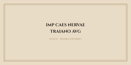 Roman Coin Trajan Font Poster 4
