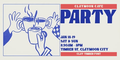 Clay Timber Font Poster 7