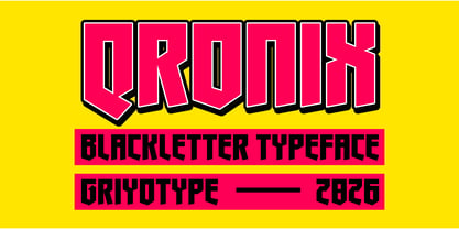 Qronix Font Poster 1
