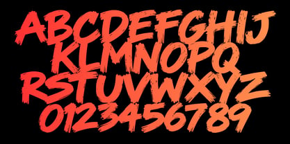 World Brush Font Poster 9