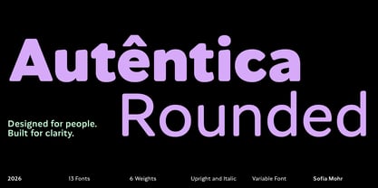Autêntica Rounded Font Poster 1