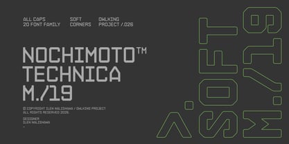 Nochimoto Technica M19 Font Poster 1