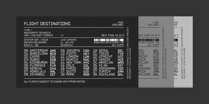 Nochimoto Technica M19 Font Poster 2