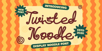 Twisted Noodle Font Poster 1
