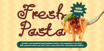 Twisted Noodle Font Poster 2