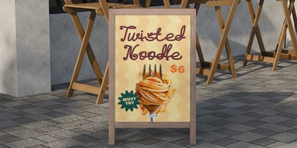 Twisted Noodle Font Poster 4