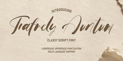 FafrelyAuntum Font Poster 1