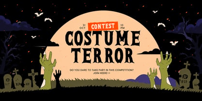 Halloween Darkness Font Poster 3