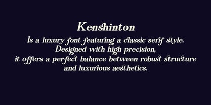 Kenshinton Font Poster 2
