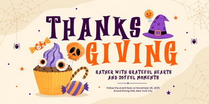 Spooky Monster Font Poster 3