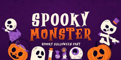 Spooky Monster Font Poster 1