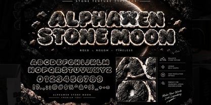 Alphaxen Stone Moon Font Poster 2